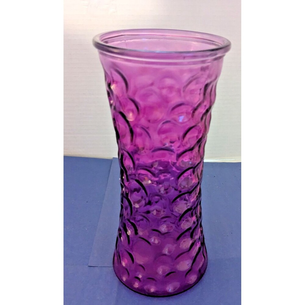 DPS Vintage Vase, Nina (Marked on bottom), Cranberry, Textured Design